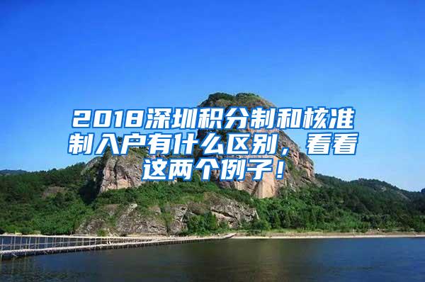 2018深圳积分制和核准制入户有什么区别，看看这两个例子！