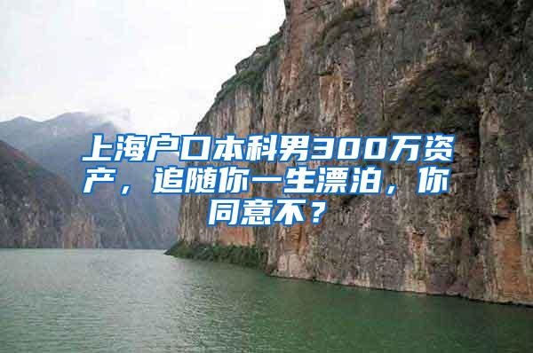 上海户口本科男300万资产，追随你一生漂泊，你同意不？