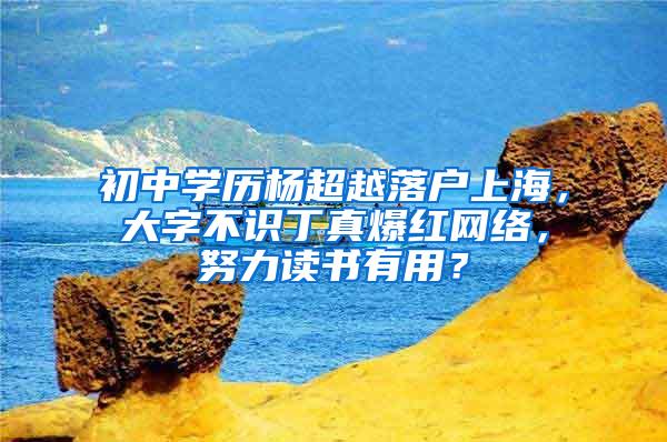 初中学历杨超越落户上海，大字不识丁真爆红网络，努力读书有用？