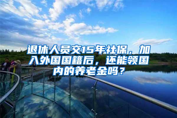 退休人员交15年社保，加入外国国籍后，还能领国内的养老金吗？