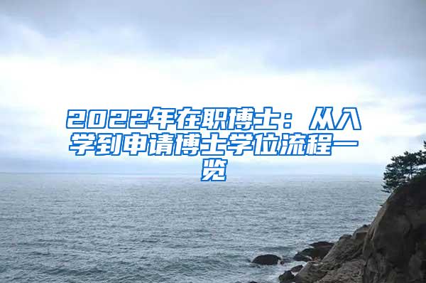 2022年在职博士：从入学到申请博士学位流程一览