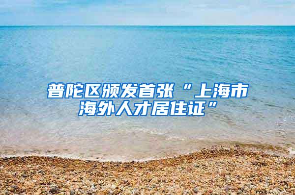 普陀区颁发首张“上海市海外人才居住证”