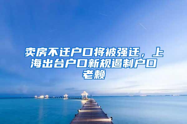 卖房不迁户口将被强迁，上海出台户口新规遏制户口老赖