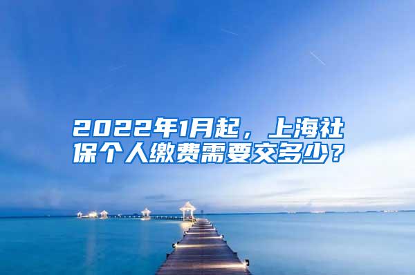 2022年1月起，上海社保个人缴费需要交多少？