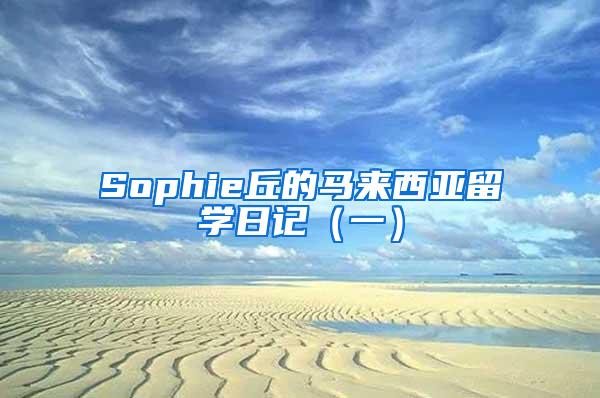 Sophie丘的马来西亚留学日记（一）