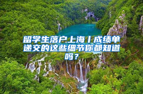 留学生落户上海丨成绩单递交的这些细节你都知道吗？