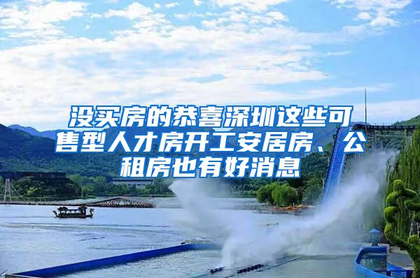 没买房的恭喜深圳这些可售型人才房开工安居房、公租房也有好消息