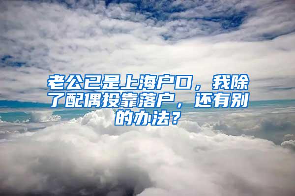 老公已是上海户口，我除了配偶投靠落户，还有别的办法？