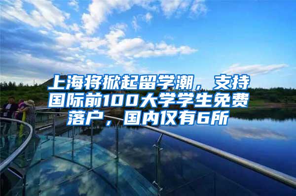 上海将掀起留学潮，支持国际前100大学学生免费落户，国内仅有6所