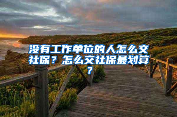 没有工作单位的人怎么交社保？怎么交社保最划算？