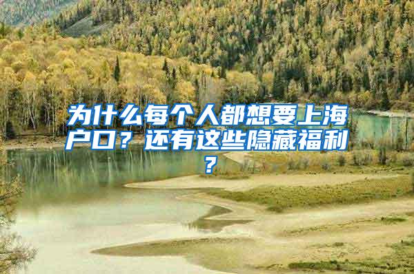 为什么每个人都想要上海户口？还有这些隐藏福利？