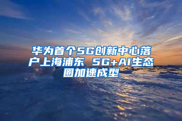 华为首个5G创新中心落户上海浦东 5G+AI生态圈加速成型