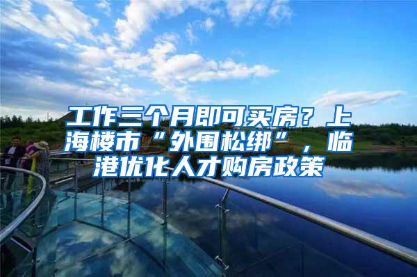 工作三个月即可买房？上海楼市“外围松绑”，临港优化人才购房政策