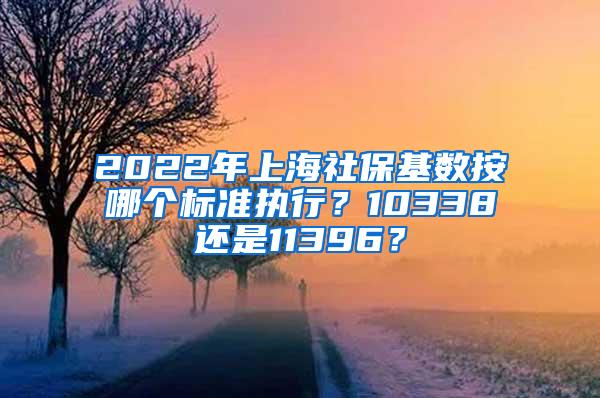 2022年上海社保基数按哪个标准执行？10338还是11396？