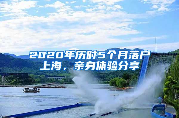 2020年历时5个月落户上海，亲身体验分享