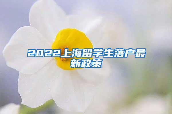 2022上海留学生落户最新政策