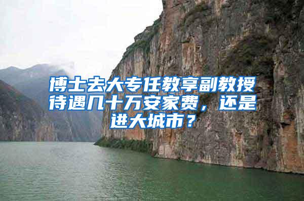 博士去大专任教享副教授待遇几十万安家费，还是进大城市？