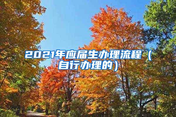 2021年应届生办理流程（自行办理的）