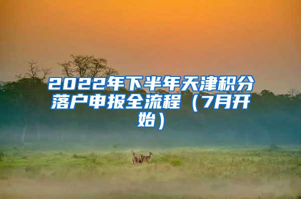 2022年下半年天津积分落户申报全流程（7月开始）