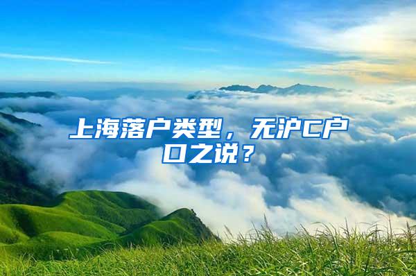 上海落户类型，无沪C户口之说？