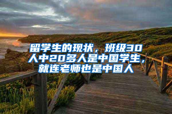 留学生的现状，班级30人中20多人是中国学生，就连老师也是中国人