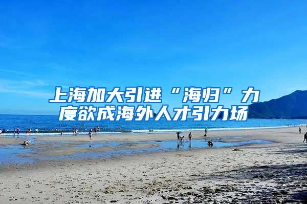 上海加大引进“海归”力度欲成海外人才引力场