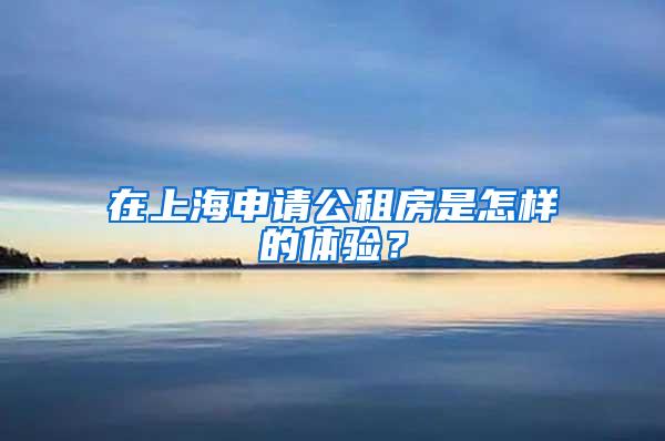 在上海申请公租房是怎样的体验？