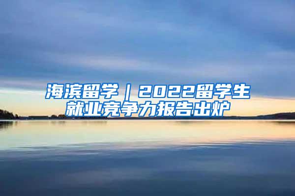 海滨留学｜2022留学生就业竞争力报告出炉