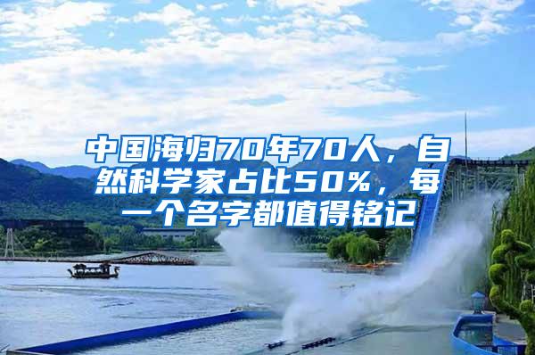 中国海归70年70人，自然科学家占比50%，每一个名字都值得铭记