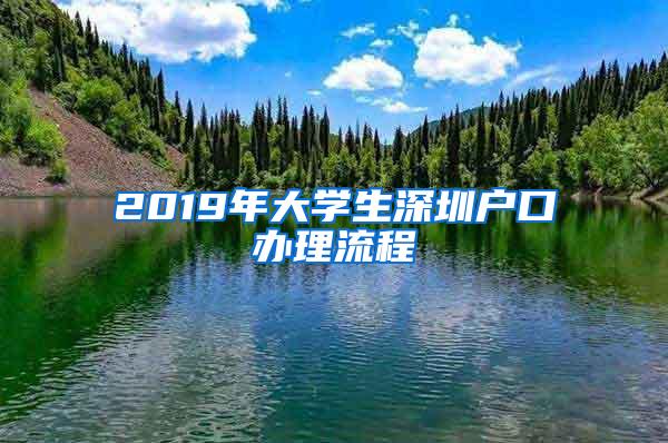 2019年大学生深圳户口办理流程