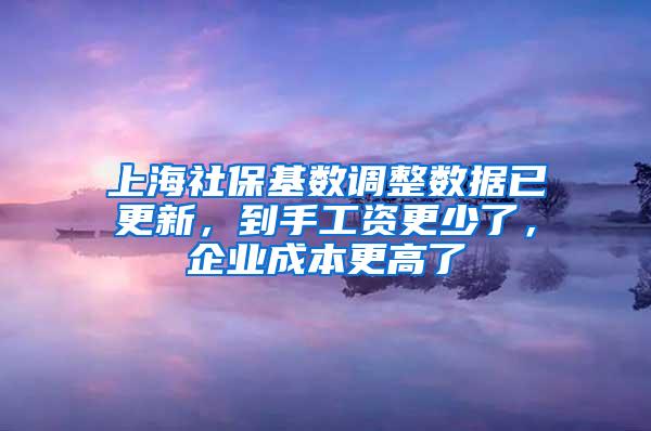 上海社保基数调整数据已更新，到手工资更少了，企业成本更高了