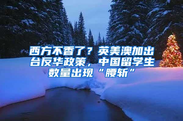 西方不香了？英美澳加出台反华政策，中国留学生数量出现“腰斩”