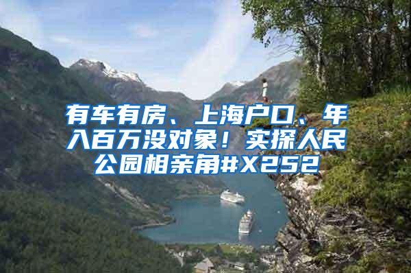 有车有房、上海户口、年入百万没对象！实探人民公园相亲角#X252