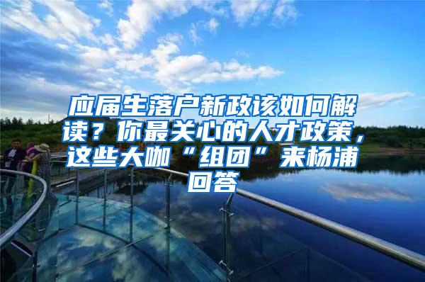 应届生落户新政该如何解读？你最关心的人才政策，这些大咖“组团”来杨浦回答