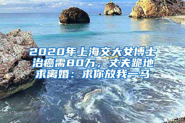 2020年上海交大女博士治癌需80万，丈夫跪地求离婚：求你放我一马