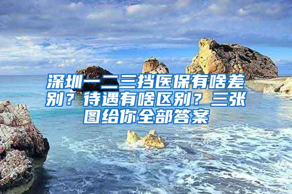 深圳一二三挡医保有啥差别？待遇有啥区别？三张图给你全部答案