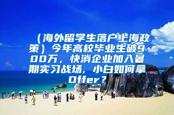 （海外留学生落户上海政策）今年高校毕业生破900万，快消企业加入暑期实习战场, 小白如何拿Offer？