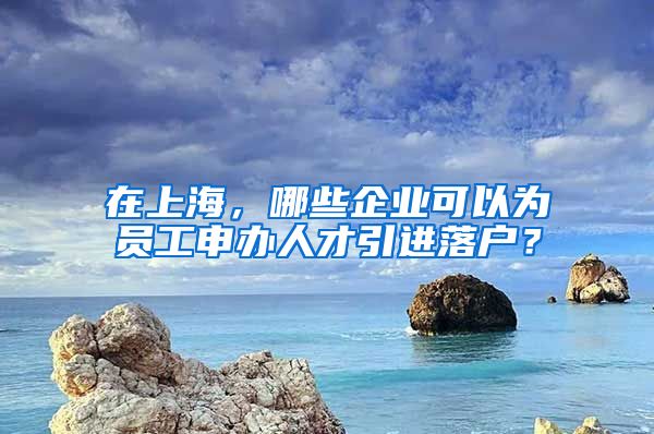 在上海，哪些企业可以为员工申办人才引进落户？