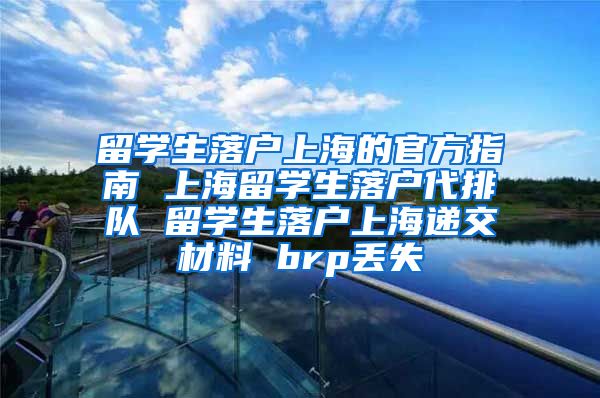 留学生落户上海的官方指南 上海留学生落户代排队 留学生落户上海递交材料 brp丢失