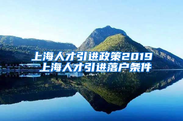 上海人才引进政策2019 上海人才引进落户条件