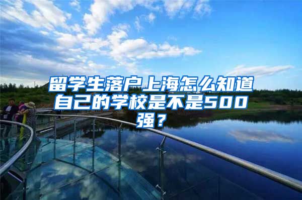 留学生落户上海怎么知道自己的学校是不是500强？