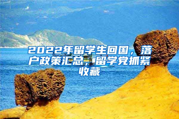 2022年留学生回国，落户政策汇总，留学党抓紧收藏