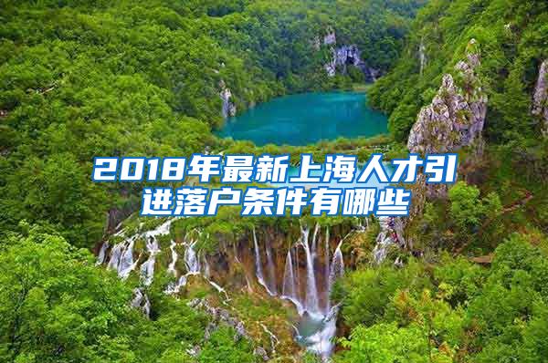 2018年最新上海人才引进落户条件有哪些