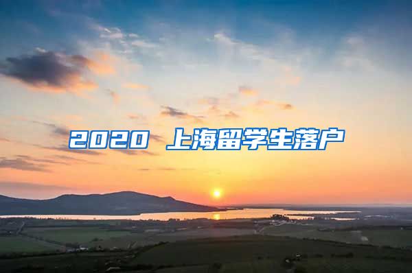 2020 上海留学生落户