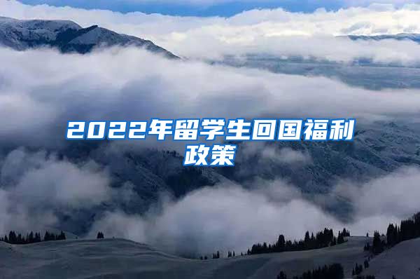 2022年留学生回国福利政策