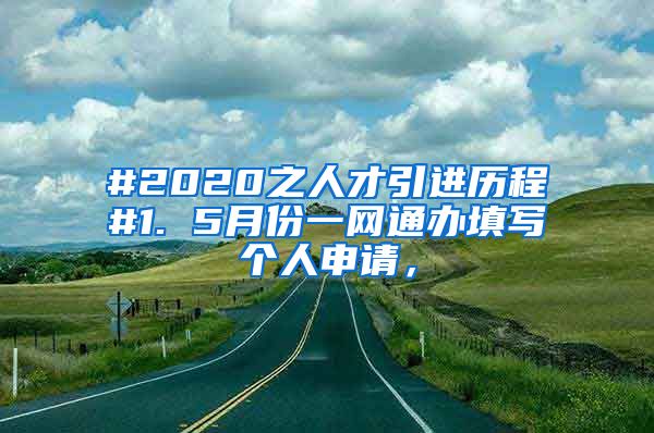 #2020之人才引进历程#1. 5月份一网通办填写个人申请，