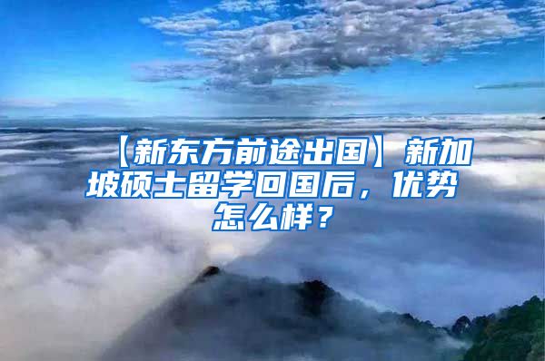 【新东方前途出国】新加坡硕士留学回国后，优势怎么样？