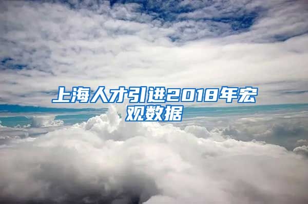 上海人才引进2018年宏观数据