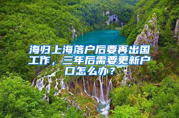 海归上海落户后要再出国工作，三年后需要更新户口怎么办？