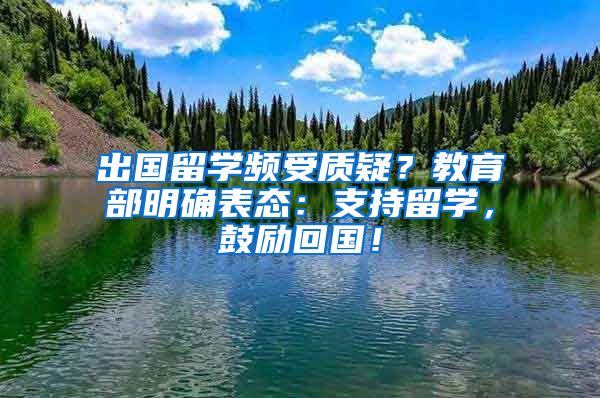 出国留学频受质疑？教育部明确表态：支持留学，鼓励回国！